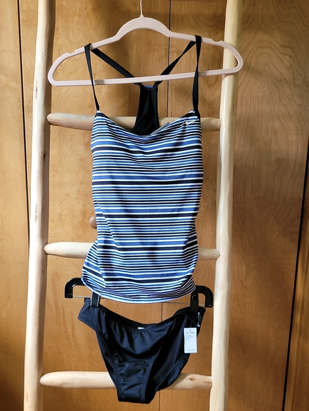 Nike Black Two-Piece Swim Set